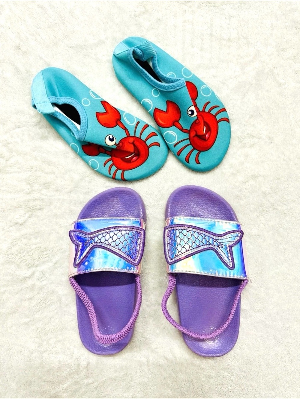 Girl Lot Flip Flops Water Shoes Size 9.5-10 Excellent Condition